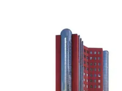 Tall Red Building 3D model