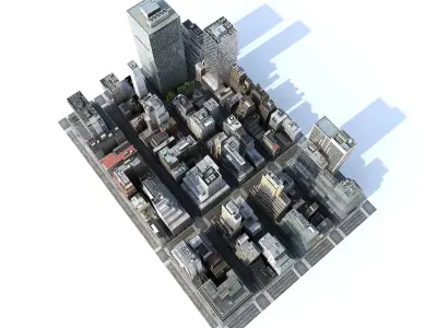  Manhattan District 04 Low Poly 