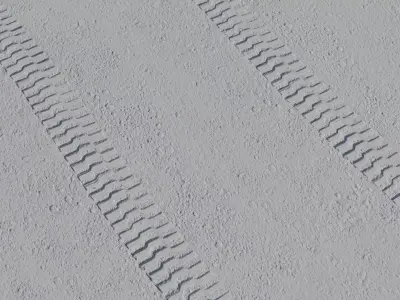 Compact Dirt Road with Parallel Tire Tracks Texture