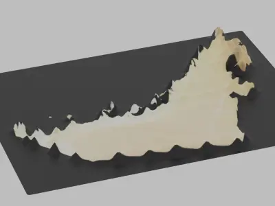 United Arab Emirates Map Country Low-poly 3D model