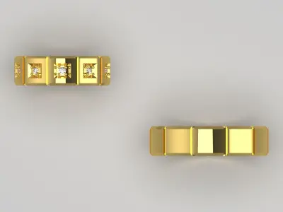 wedding couple ring cr0030 3D print model