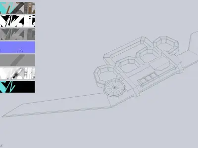 Sci fi elite bladed knuckle Low-poly 3D model