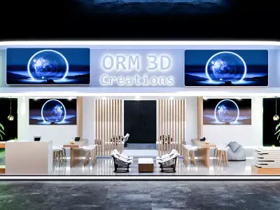 Professional Expo Booth Design Blender Shader Setup Inside 3D model
