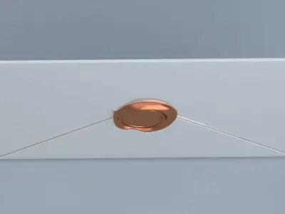 Envelope With Copper Seal 3D model