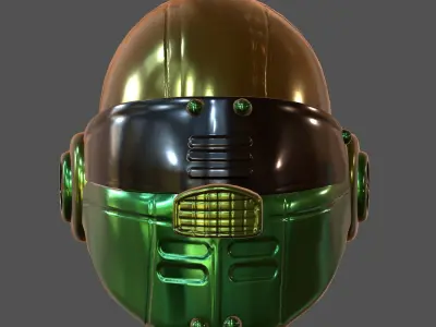 Helmet plastic mask Low-poly 3D model Low-poly 3D model