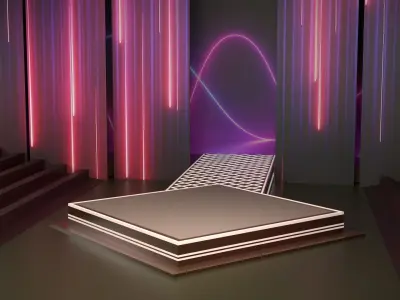 Stage 03 for Blender and CLO 3D 3D model