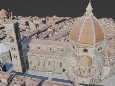 St Maria in Fiore And Battistero San Giovanni 3D Scan Florence 3D model