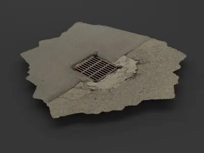 Drain cover raw scan 3D model
