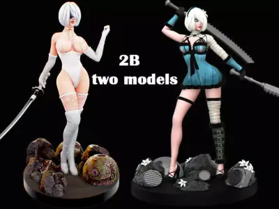  2b two models 3D Model Pack