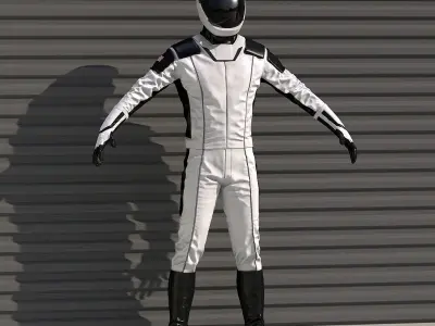 Futuristic Astronaut Space Suit 3D model