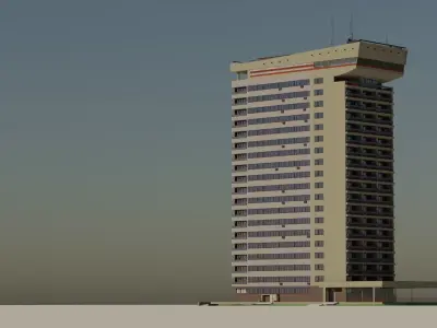 Eastern European Building 008 Low-poly 3D model