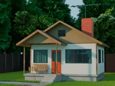 Modern Home Low-poly 3D model