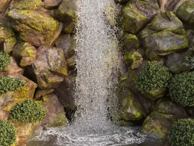Natural waterfall  3D model