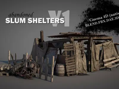 Abandoned Slum Shelters V1 3D model