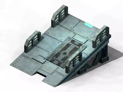 Mechanical Building - Slope 01 3D model
