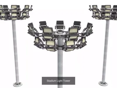 Stadium Light collection 3D Model Pack