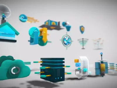 3D Button Collections6 Low-poly 3D model