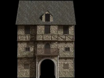 Medieval house  3D model shop