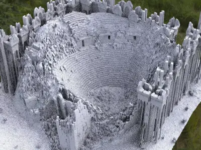 Greek Arena large fantasy version 3D model 3D model