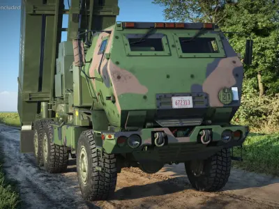  Mobile Surface Air Missile Launcher Truck Camo Simplified 