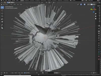 Alien Planet Sci-Fi Fantasy Scenery - Planet Explosion 3D model