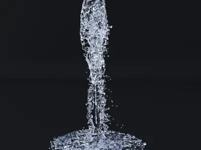 Two Animated Fountains  3D model