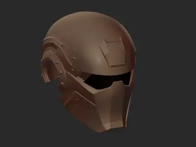 MIDJOURNEY DESIGN PRINTABLE HI-TECH HELMET STL 3D print model