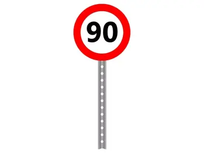 90 speed limit 3D model