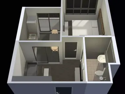 Apartment room 25-71 3D model