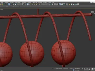 GUBBIO LINEAR CHANDELIER Low-poly 3D model