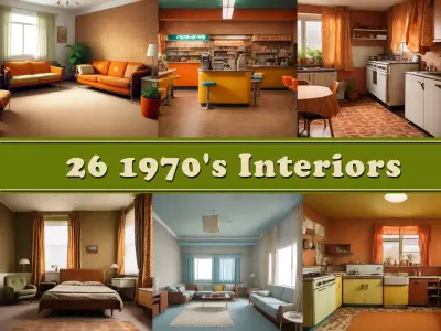 1970s Kitch Interior Scenes Texture