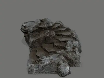 Ladder 3 tree stump Low-poly 3D model
