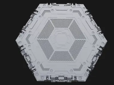 Hexagon Stand Base Diorama Scifi Model A 3D print model
