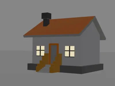 Modern Hause Simple 3d Models 3D print model