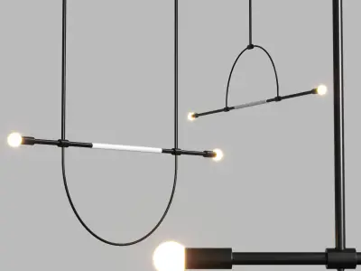 Perch light and ellis light Low-poly 3D model