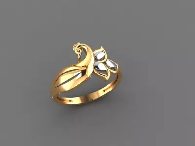 30 LIGHT WEIGHT PEACOCK LADIES RINGS 3DM STL 3D print model