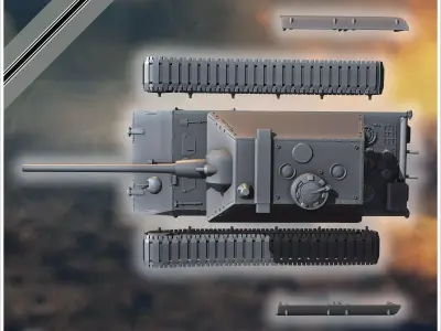 E-100 Krupp version Entwicklung super-heavy tank - Germany Easte 3D print model