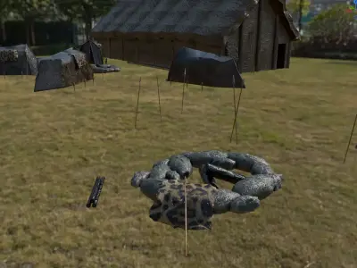 Prehistoric village BIG 3D model