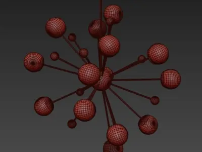 Sputnik Chandeliers 3D model