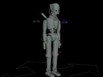 Robot humanoid 3D model buy