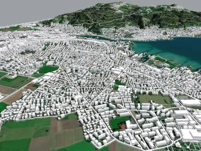 Cityscape Thun Switzerland  3D model