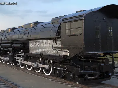  Worn Locomotive Rigged for Maya 