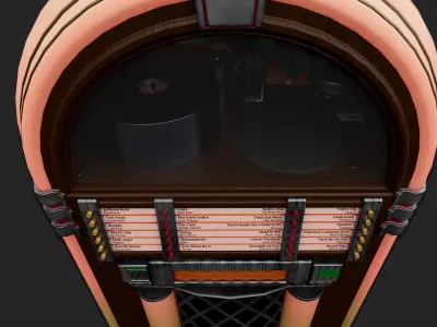 Retro Jukebox Low-poly 3D model