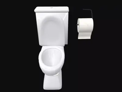 Toilet Low-poly 3D model