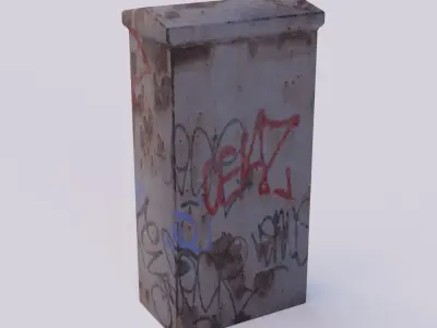  Electric Box Low-poly 3D model