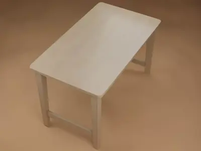 Light Oak Table with PBR textures  Low-poly 3D model