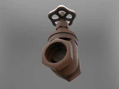crane gate valve 3D print model