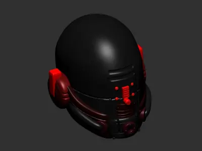 helmet high poly sculpt 3d printable ver 7 3D model 3D model 164