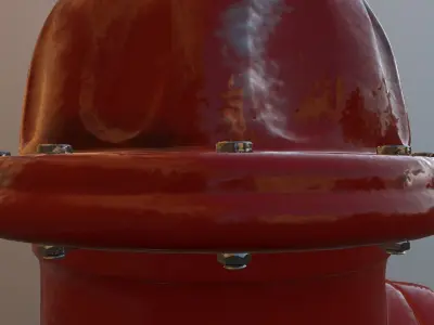 Realistic Fireplug 3D fire hydrant 3D model