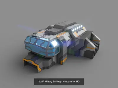 Sci-Fi Military Building Bundle 3D Model Pack